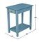 International Concepts Rectangle Narrow End Table, 22 W, 14 L, 25 in H, Wood, Antique Rubbed Ocean Blue OT32-2214 - alternate 3